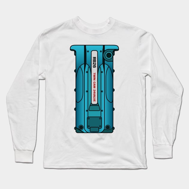 RB26 Valve Cover Long Sleeve T-Shirt by turboosted